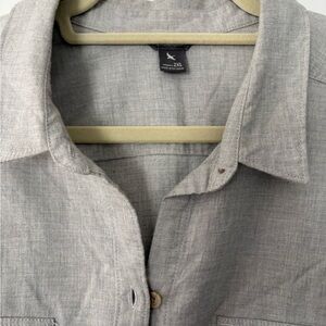 Gray button down